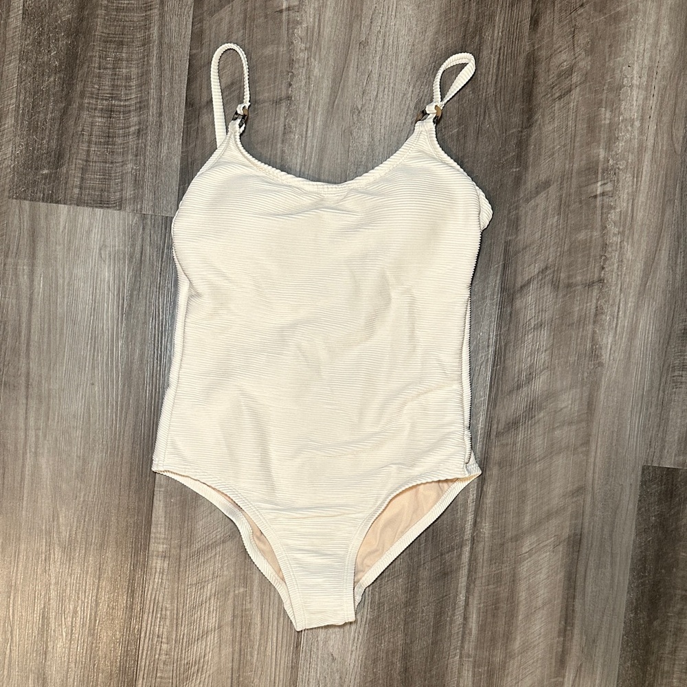 Davina Ribbed Back Tie One Piece Swimsuit - Medium